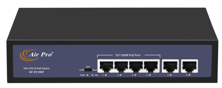AirPro AP-ES106P 4-Port 100Mbps PoE Switch
