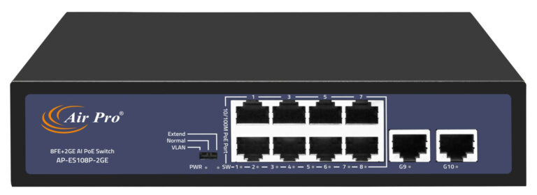 AirPro AP-SG108P-2GE-2SF 8-Port 1000Mbps PoE Switch