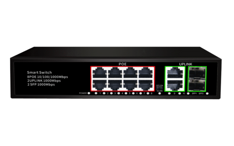 AirPro AP-SG108P-2GE-2SF 8-Port 1000Mbps PoE Switch