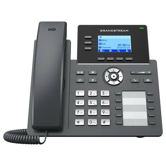 Grandstream GRP2604P IP Phone with 6 SIP Accounts, 2 Gigabit Ports, and PoE