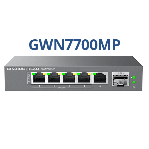 Grandstream GWN7700MP Un-managed 5-port 2.5G switch with 4x PoE/PoE+ output – Grandstream Switch in India