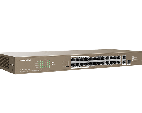 IP-Com F1126P-24-250W 24FE+2GE/1SFP Unmanaged Switch With 24-Port PoE