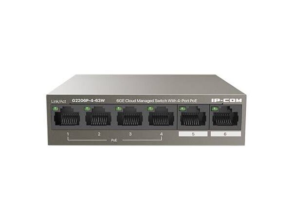 IP-Com G2206P-4-63W 6GE Cloud Managed Switch With 4-Port PoE