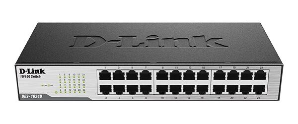 D-Link DES-1024D 24-Port Fast Ethernet Unmanaged Desktop Switch – D-Link Networking Product in India