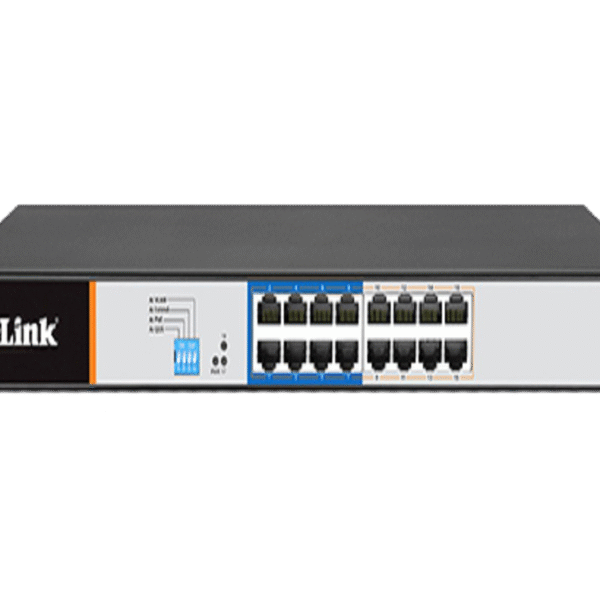 D-Link DES-F1018P-E | 18-Port 10/100Mbps PoE+ Surveillance Switch, 250m, 150W, 2 Gigabit Uplink Ports, MTCTE Certified – D-Link Networking Product in India