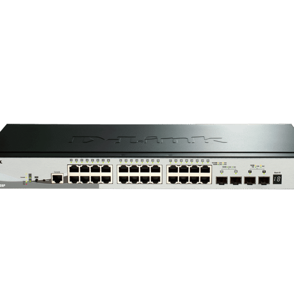 D-Link DGS-1510-28X | 28-Port Stackable Gigabit Managed Switch, 24 Gigabit Ports, 4 10GbE SFP+ Ports, 6kV Surge Protection, MTCTE Certified – D-Link Networking Product in India