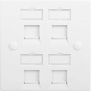 D-Link Quad Faceplate for Four Keystone Jacks | NFP-0WHI42 – D-Link Networking Product in India