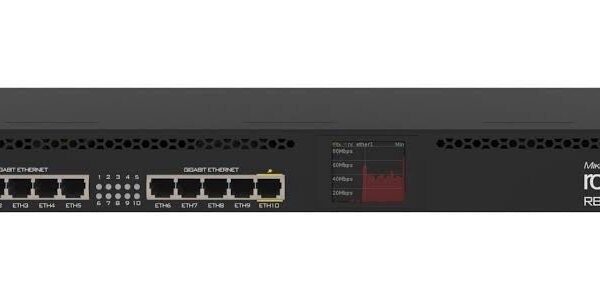 MikroTik RB3011UIAS-RM – Powerful 10-Port Gigabit Router with SFP, LCD Screen, and USB 3.0