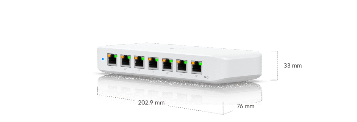 Ubiquiti USW Ultra 60W, with 7 Ports POE+ and 52W PoE budget – Ideal for Wireless Networking, CCTV, and IP Telephony Solutions.