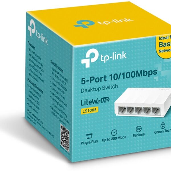 TP-Link LS1005 5-port 10/100Mbps unmanaged desktop switch – TP-Link Networking Product in India
