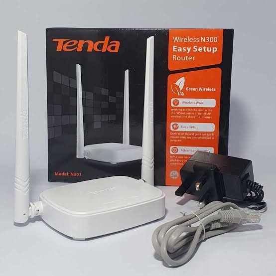 Tenda N301 Wireless Router – 300Mbps WiFi with Dual 5dBi Antennas