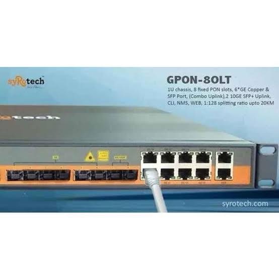 Syrotech SY-GPON-8OLT-L3 8-Port GPON OLT Layer 3 Loaded with SFP