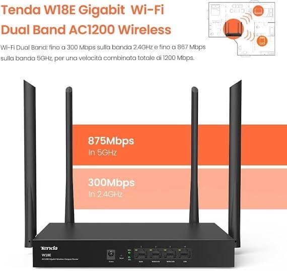 img_4041 W18E v2.0 AC1200 Dual Band Gigabit Enterprise Wireless Router provides fast, stable, and secure Wi-Fi performance for homes and businesses, with strong coverage and easy setup.